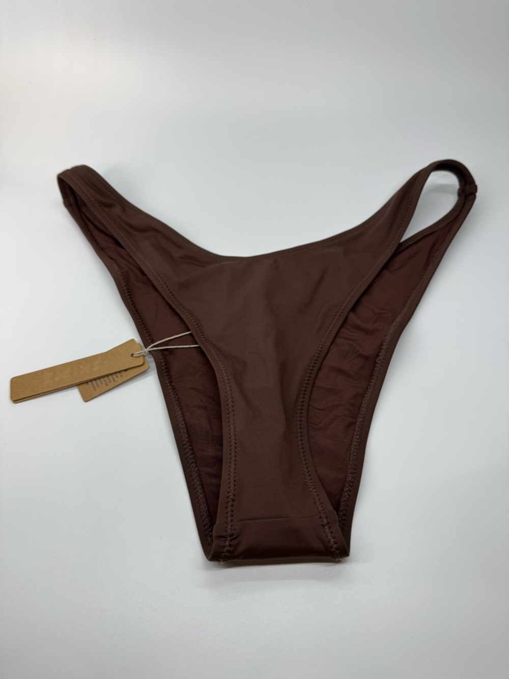 NWT SKIMS Recycled Swim Cheeky Tanga Bikini Bottom Cocoa Large SW-TAN-0783